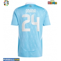 Belgien Amadou Onana #24 Auswärtstrikot EM 2024 Kurzarm